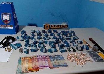 Ação conjunta das polícias Civil e Militar apreende um adolescente com arma, drogas e munições em Montanha