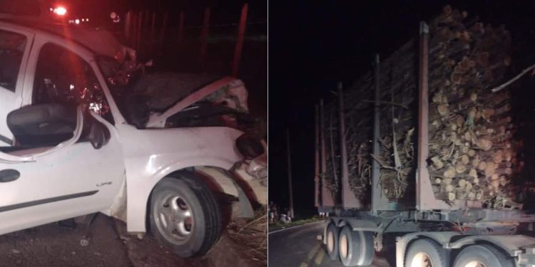 Duas pessoas morrem e outras três ficam feridas em grave acidente na ES-220, em Nova Venécia