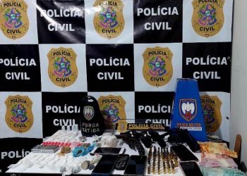 Ação conjunta das Polícias Civil e Militar apreende drogas e armas em Montanha