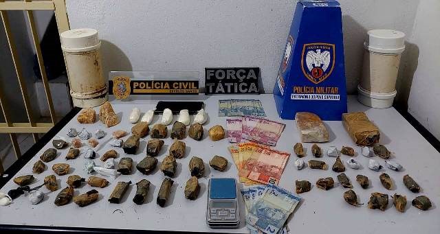 Operação conjunta das polícias Civil e Militar prende três suspeitos por tráfico de drogas em Montanha