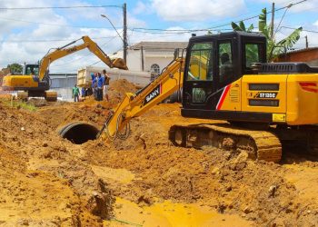 Prefeitura de Linhares avança com obras de canal para escoar água da chuva em Bebedouro