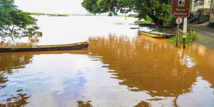 Rio Doce ultrapassa cota de alerta em Linhares e famílias do bairro Olaria são orientadas sobre risco de alagamentos
