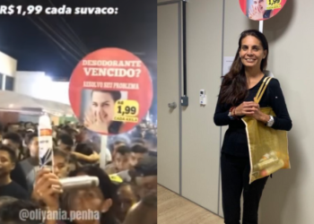 Mulher viraliza ao oferecer desodorante no Carnaval do Ceará