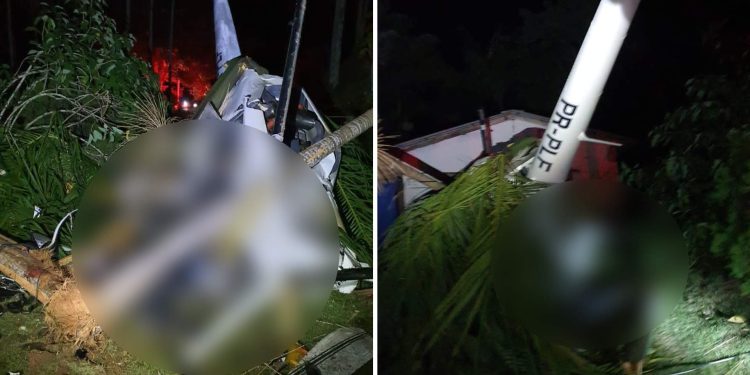 Helicóptero cai em Vargem Alta e duas pessoas morrem