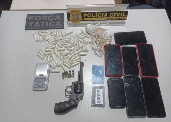 Operação conjunta das polícias Civil e Militar prende duas pessoas, apreende arma, drogas e munições em Boa Esperança