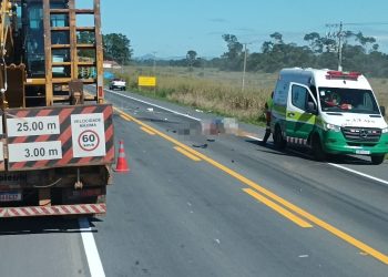 Motociclista morre após colidir com carreta na BR-101, em Linhares