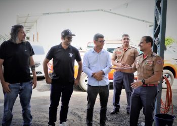 Comandante do Corpo de Bombeiros do ES é recebido pelo prefeito Daniel Santana e faz preleção para a Guarda Municipal de São Mateus