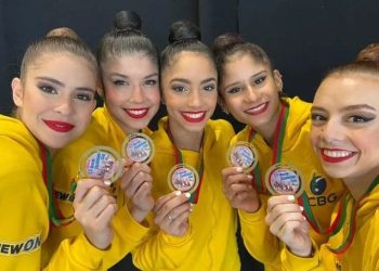 Ginástica rítmica: Brasil leva ouro inédito em etapa da Copa do Mundo