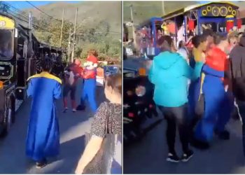 “Homem-Aranha”, “Pantera Negra” e “Super Mário” trocam socos na rua; veja o vídeo