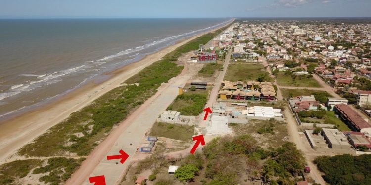 Com a Avenida Oceano Atlântico em obras, em Guriri, prefeitura cria rota alternativa para não prejudicar o trânsito