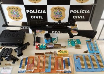 Polícia apreende armas de fogo e mais de mil munições durante operação em Nova Venécia
