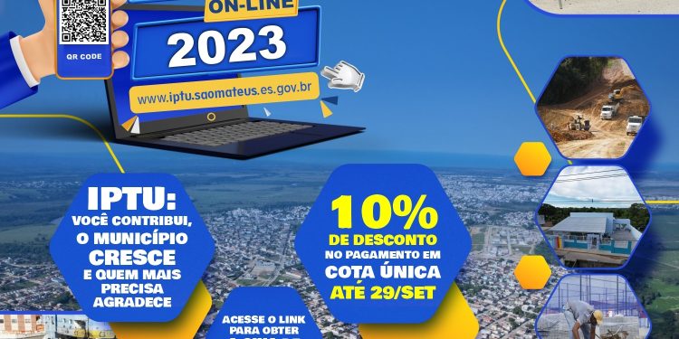 São Mateus: contribuintes ganham novo limite de prazo para pagar IPTU 2023 em cota única com desconto ou 1ª parcela para quem vai dividir em 3x
