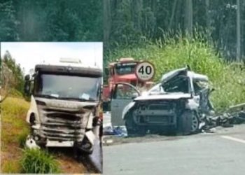 Pai e filho morrem após grave acidente, na BR 259, em João Neiva-ES. A criança tinha 9 anos