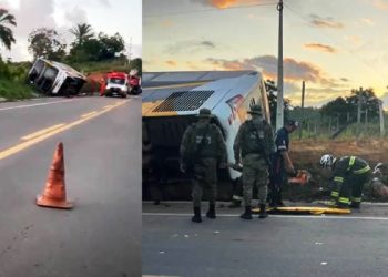 Mortos e feridos após acidente com ônibus de turismo na BR-101, em Caravelas