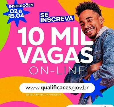 Governo do estado lança 10 mil vagas para cursos gratuitos