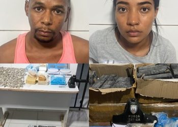 Força Tática apreende mais de 94 quilos de maconha, mais de 2 quilos de crack e munições em Linhares.