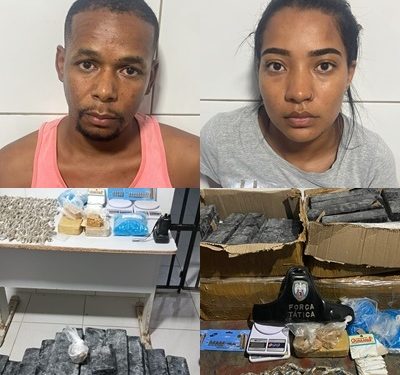 Força Tática apreende mais de 94 quilos de maconha, mais de 2 quilos de crack e munições em Linhares.