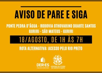 Interdição!  Pare e Siga – Guriri – São Mateus