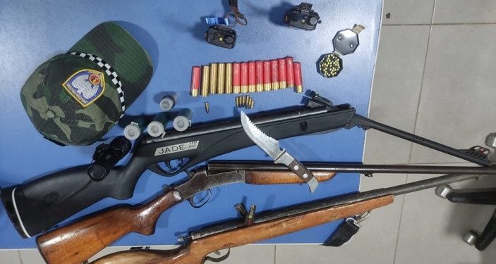 Polícia Ambiental prende dois suspeitos de caça ilegal, no interior de São Mateus